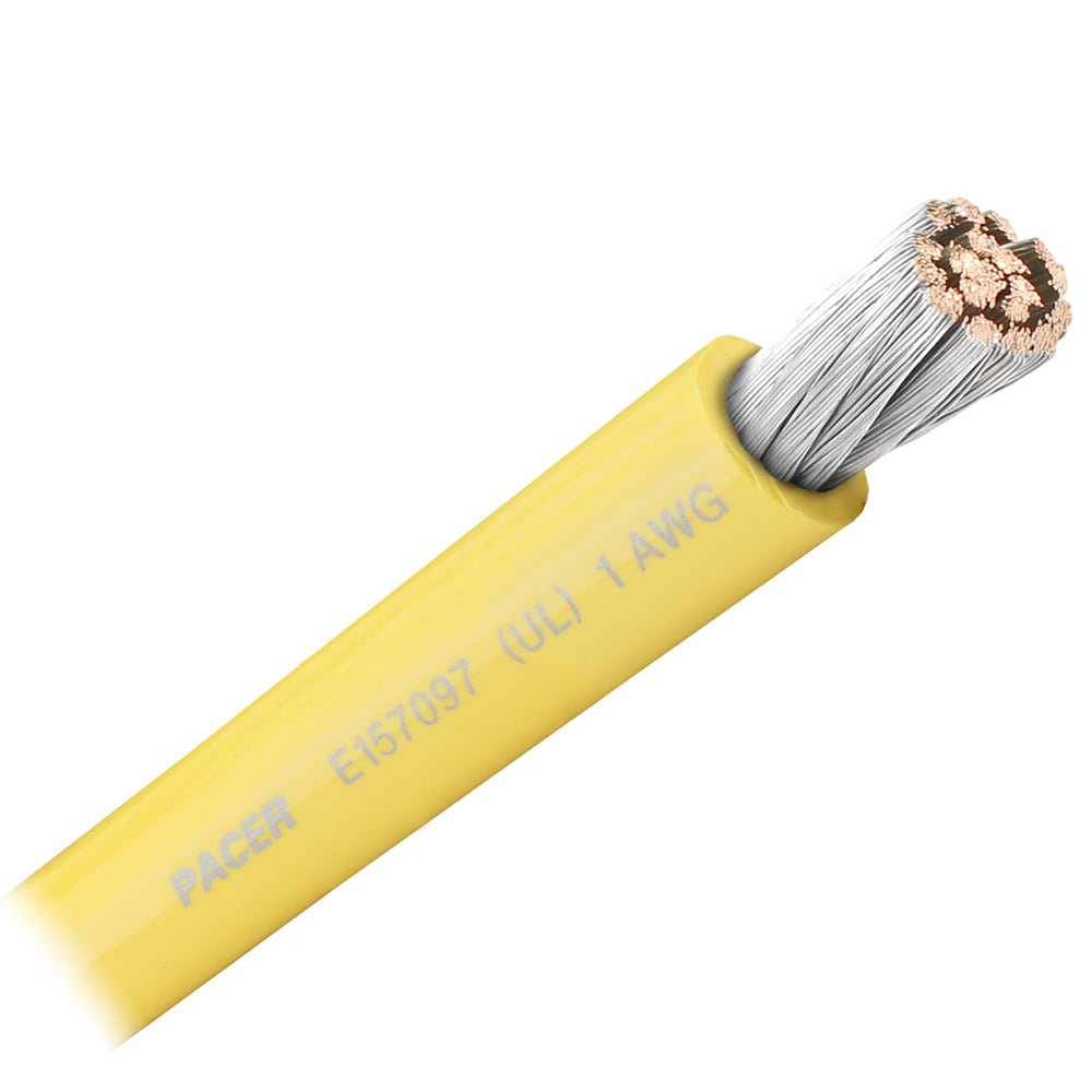 Pacer Yellow 1 AWG Battery Cable - Sold By The Foot - Marine Parts OnlyElectricalPacer Group