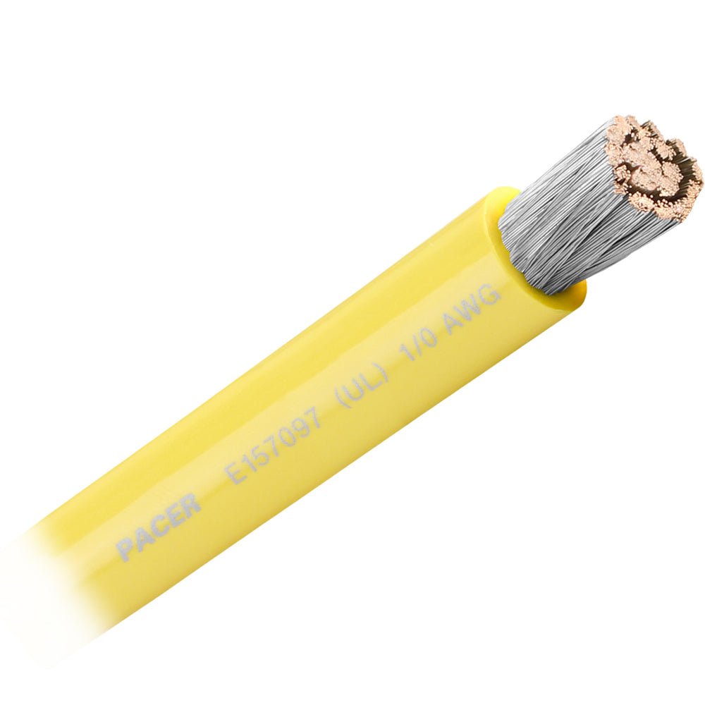 Pacer Yellow 1/0 AWG Battery Cable - Sold By The Foot - Marine Parts OnlyElectricalPacer Group