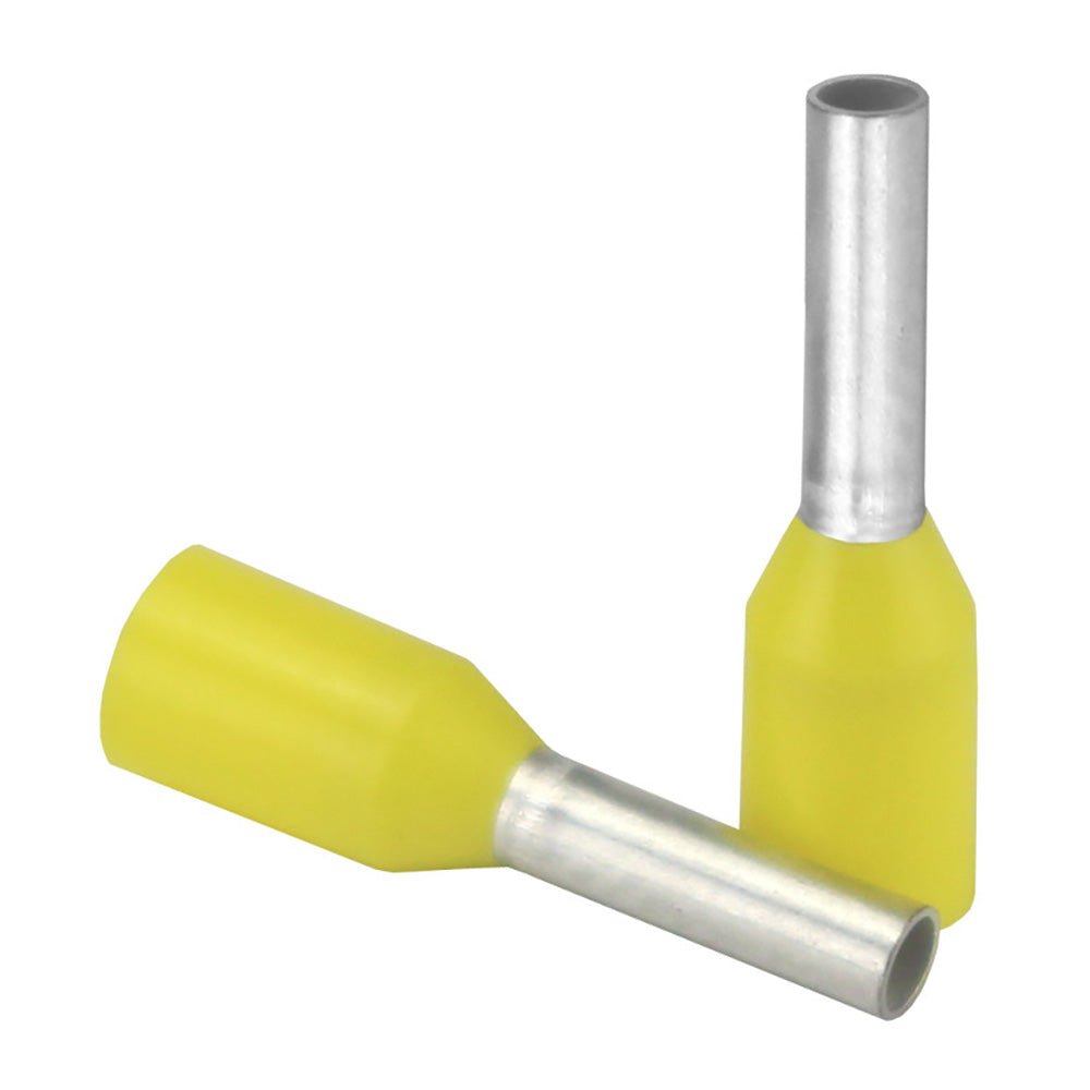 Pacer Yellow 18 AWG Wire Ferrule - 6mm Length - 25 Pack - Marine Parts OnlyElectricalPacer Group
