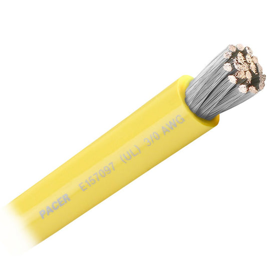 Pacer Yellow 3/0 AWG Battery Cable - Sold By The Foot - Marine Parts OnlyElectricalPacer Group