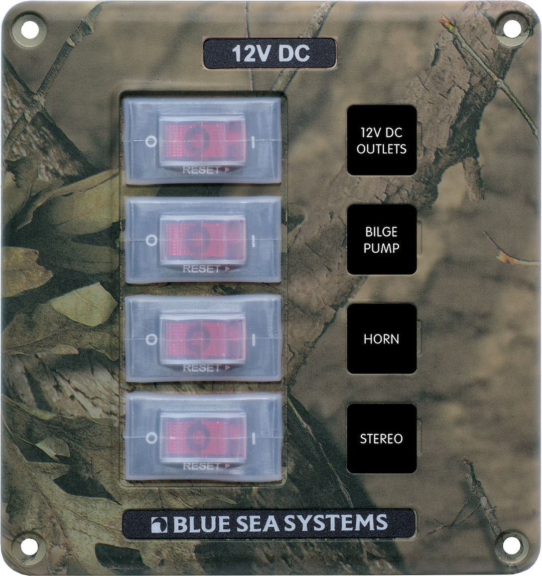 PANEL SWITCH H2O CB 4POS CAMO - Marine Parts OnlyBLUE SEA
