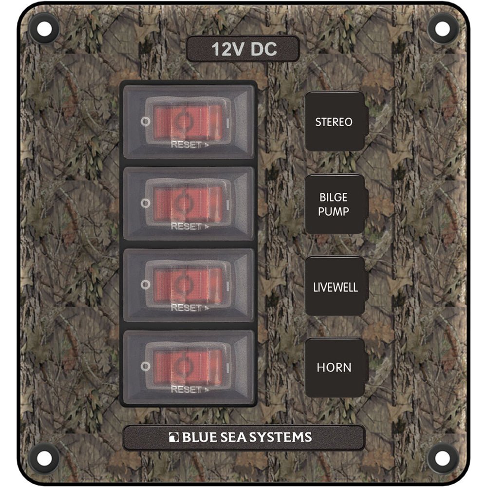 PANEL SWITCH H2O CB 4POS CAMO - Marine Parts OnlyBLUE SEA