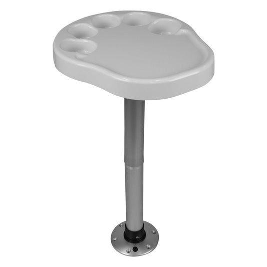 PARTY PLATTER TABLE WHITE WITH POST - Marine Parts OnlyWISE SEATING