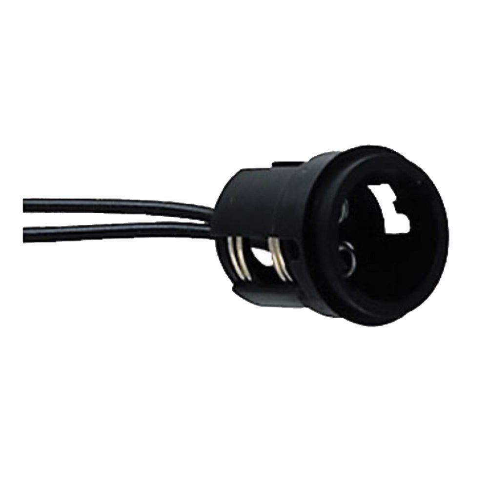 Perko Double Contact Bayonet Socket - Black Polymer w/10" Pigtail - Marine Parts OnlyLightingPerko