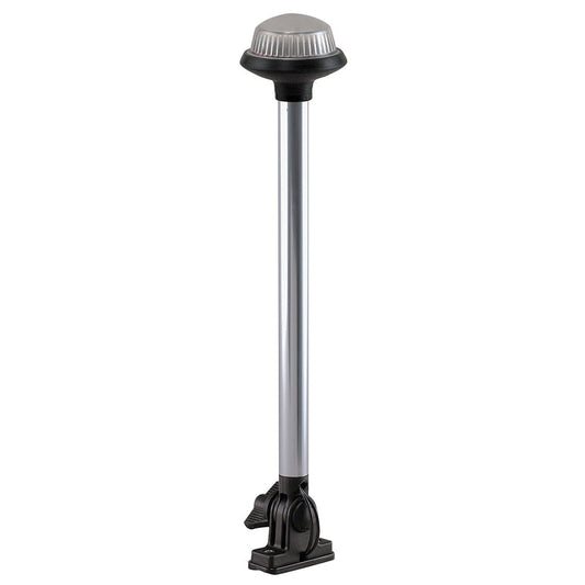 Perko Fold Down All - Round Frosted Globe Pole Light - Vertical Mount - White - Marine Parts OnlyLightingPerko