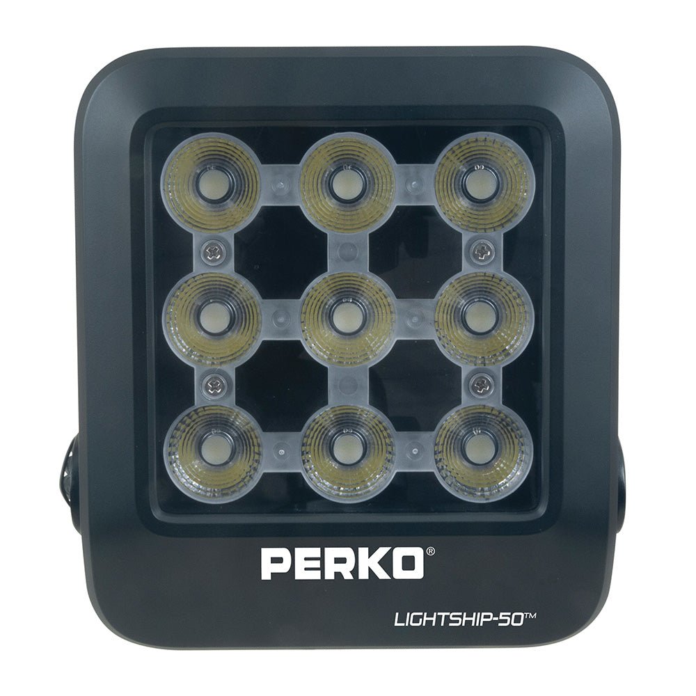 Perko Lightship 50 LED High Performance Spotlight - 12/24V - Black - Marine Parts OnlyLightingPerko