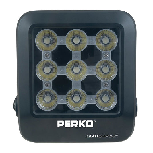 Perko Lightship 50 LED High Performance Spotlight - 12/24V - Black - Marine Parts OnlyLightingPerko