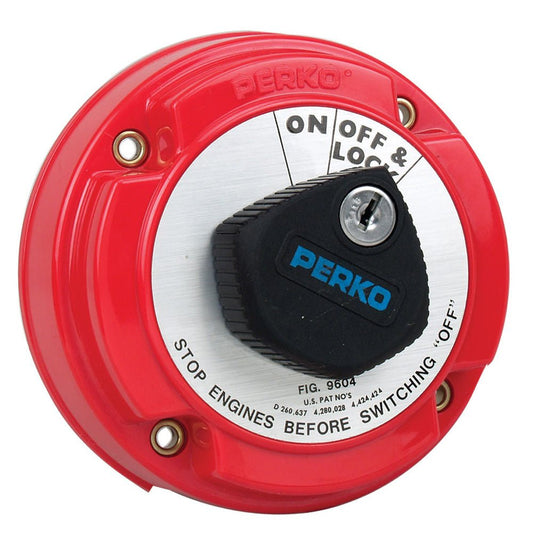 Perko Medium Duty Main Battery Disconnect Switch w/Alternator Field Disconnect & Key Lock - Marine Parts OnlyElectricalPerko