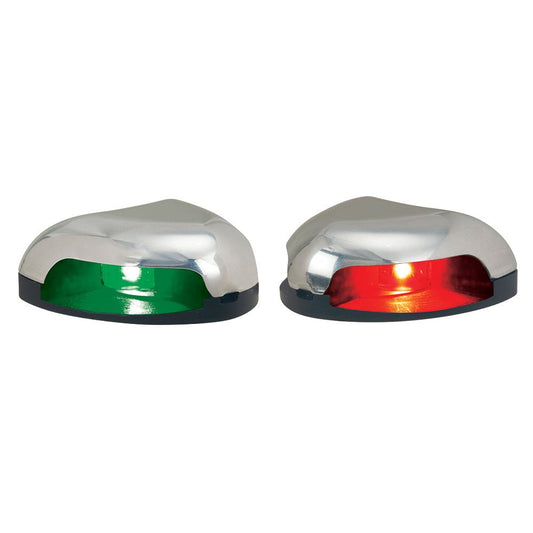 Perko Red/Green Horizontal Mount Side Light - Pair - Stainless Steel - Marine Parts OnlyLightingPerko