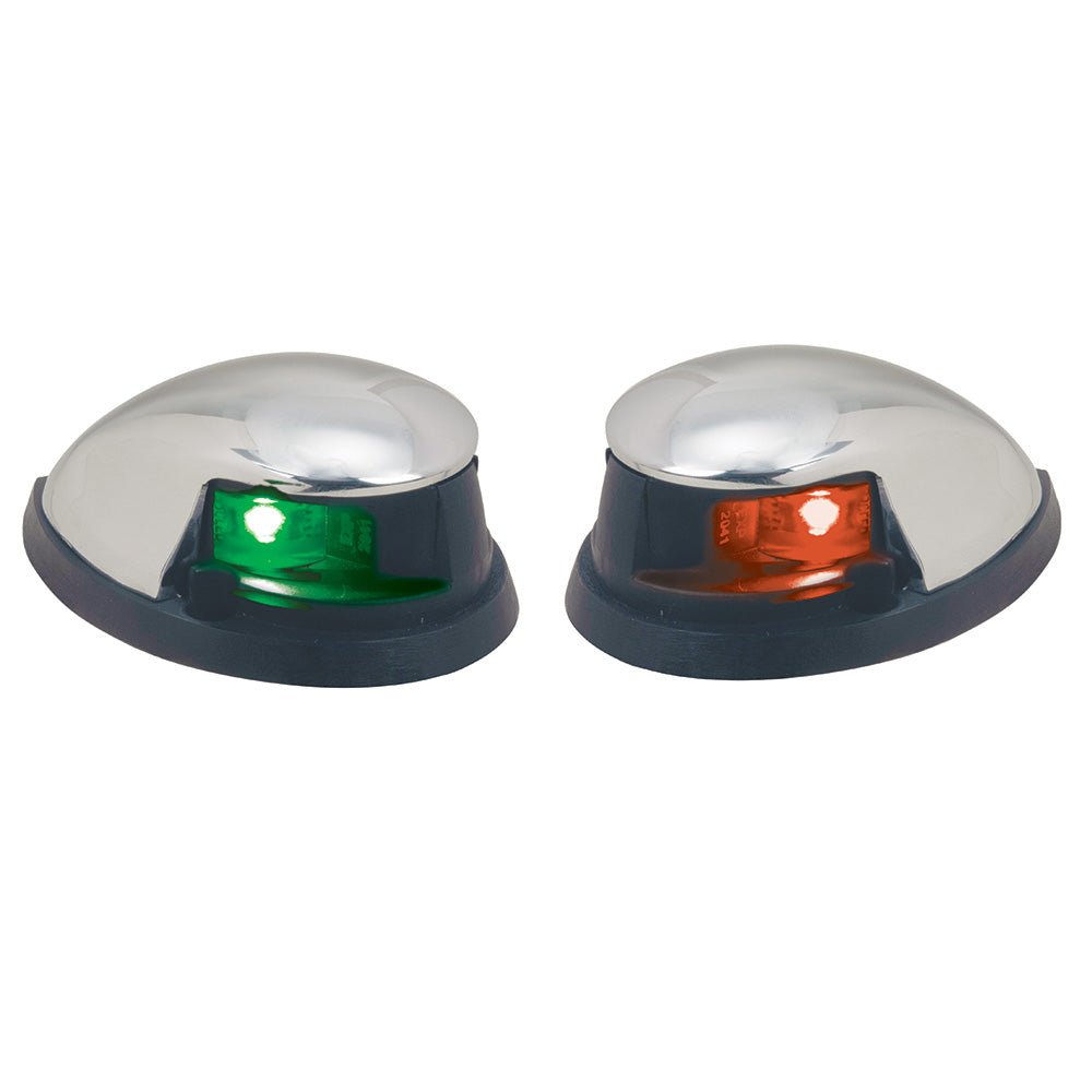 Perko Red/Green Horizontal Mount Side Lights - Pair - Chrome Plated Zinc - Marine Parts OnlyLightingPerko