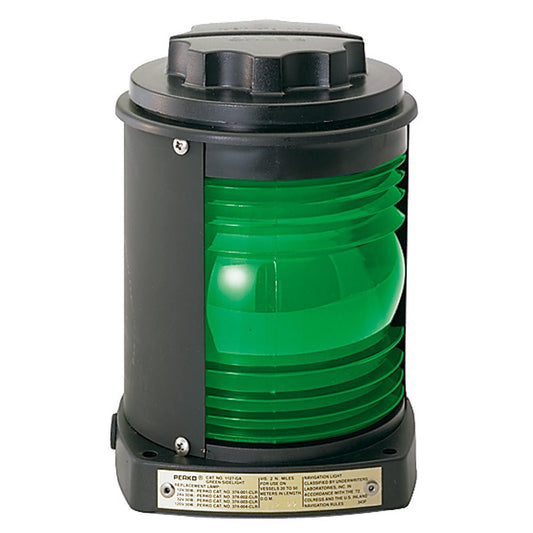 Perko Side Light - Black Plastic, Green Lens - Marine Parts OnlyLightingPerko