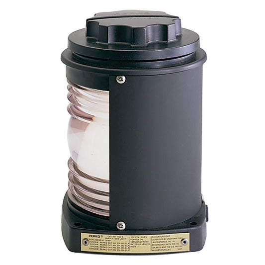 Perko Stern Light - Black Plastic, White light with Gray Tinted Lens - Marine Parts OnlyLightingPerko