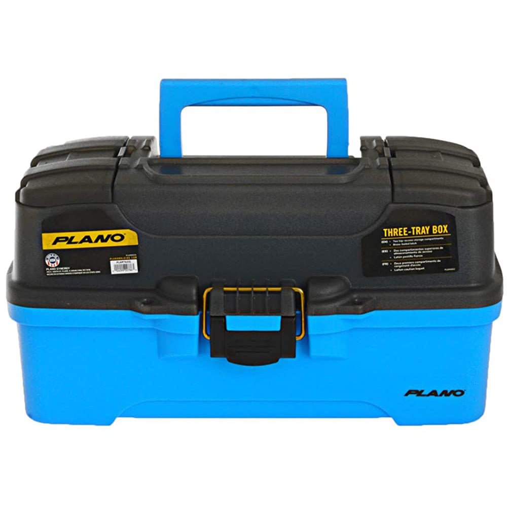 Plano 3 - Tray Tackle Box w/Dual Top Access - Smoke &amp; Bright Blue - Marine Parts OnlyOutdoorPlano