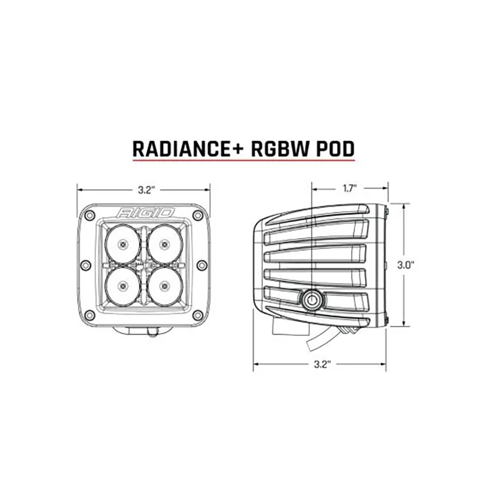 RIGID Industries Radiance + Pod - RGBW - Pair - Marine Parts OnlyLightingRIGID Industries