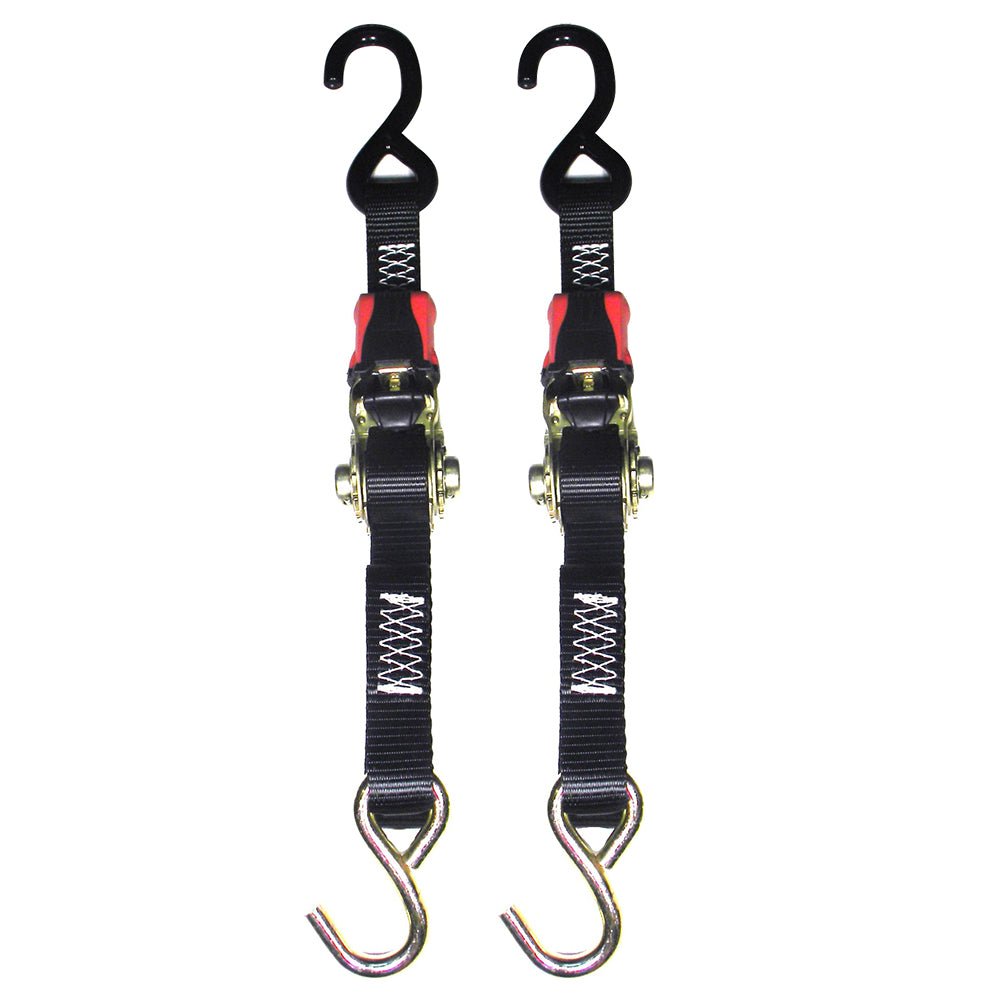 Rod Saver Rubber Ratchet Tie - Down - 1" x 4&39; - Pair - Marine Parts OnlyTraileringRod Saver
