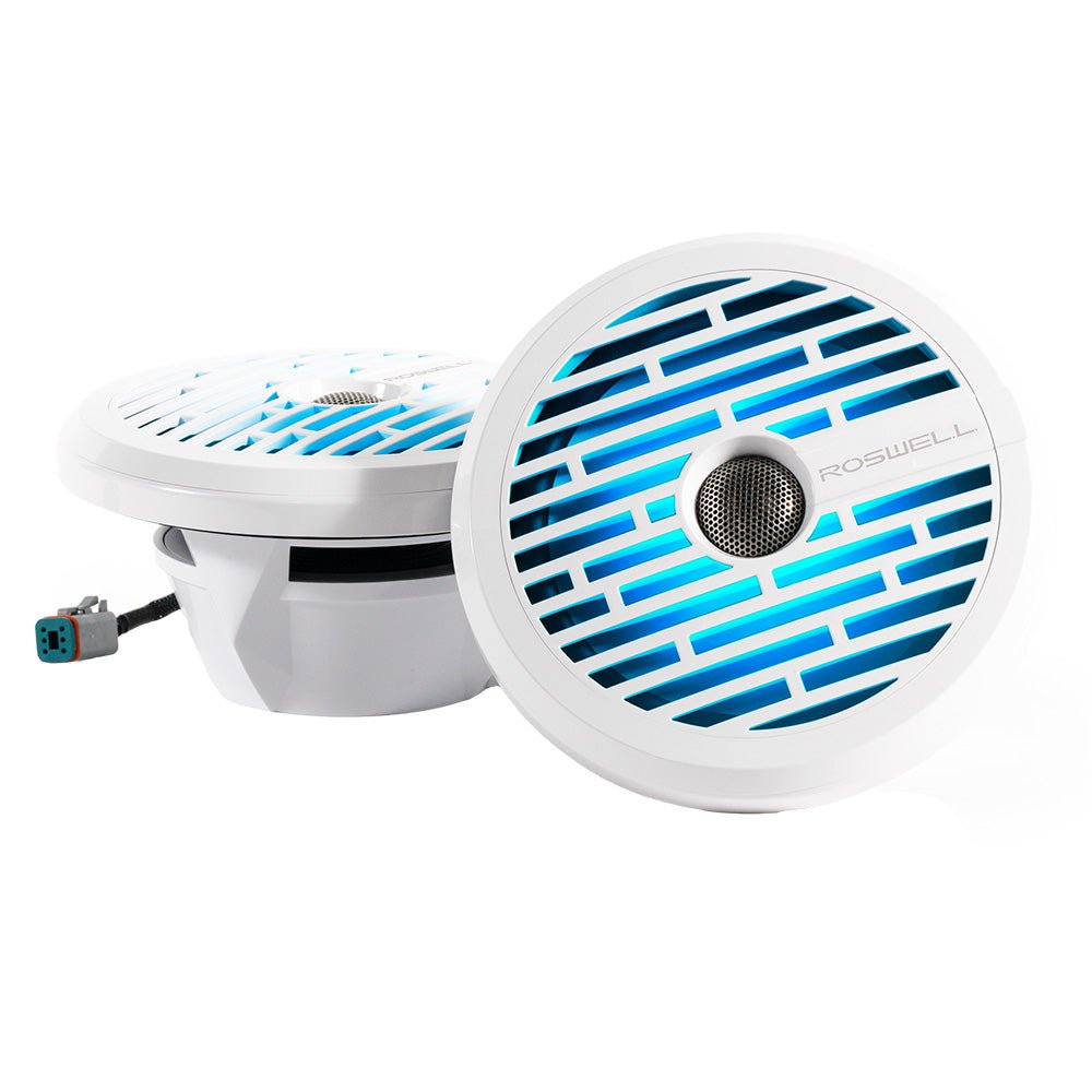 Roswell R1 8&rdquo; Marine Speakers - White - 100W RMS &amp; 200W Peak Power - Marine Parts OnlyEntertainmentRoswell Marine