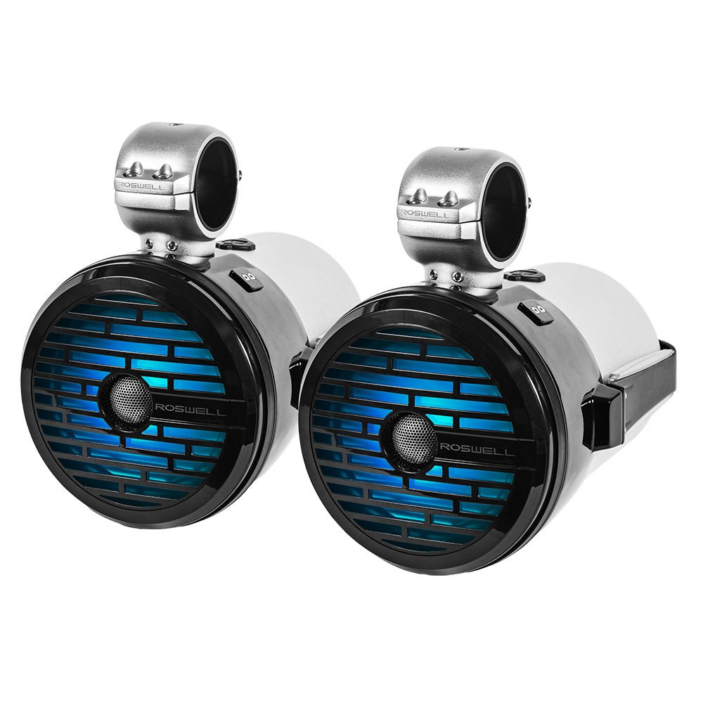 Roswell R1 8&rdquo; Tower Speakers - Black - 100W RMS &amp; 200W Peak Power - Marine Parts OnlyEntertainmentRoswell Marine