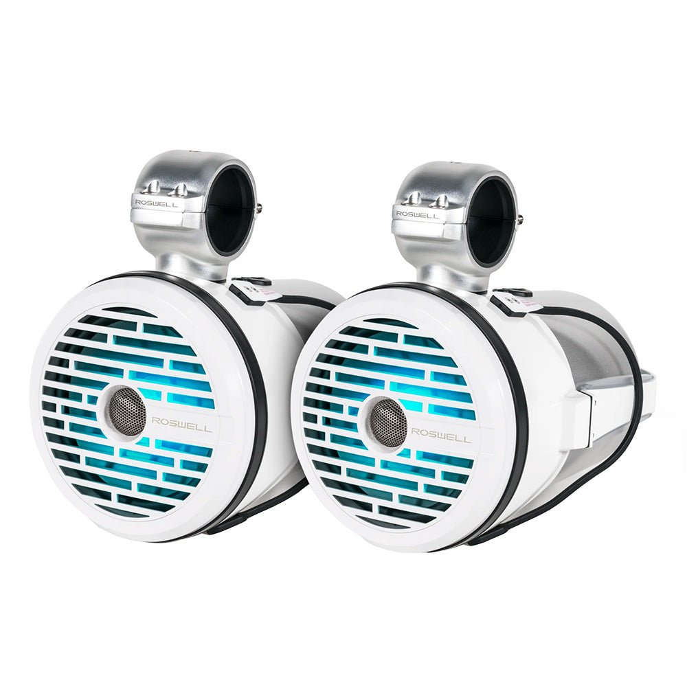 Roswell R1 8&rdquo; Tower Speakers - White - 100W RMS &amp; 200W Peak Power - Marine Parts OnlyEntertainmentRoswell Marine