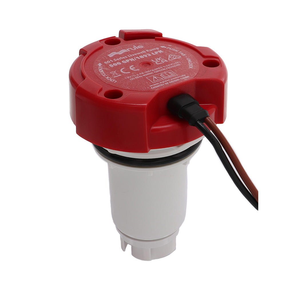 Rule 500 GPH Livewell Pump Replacement Motor Cartridge - Marine Parts OnlyMarine Plumbing & VentilationRule