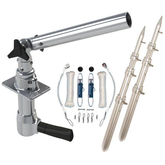 Rupp Revolution Top Gun Package w/18' Poles & Complete Single Line Rigging Kit w/Klickers Release Clips - Marine Parts OnlyHunting & FishingRupp Marine