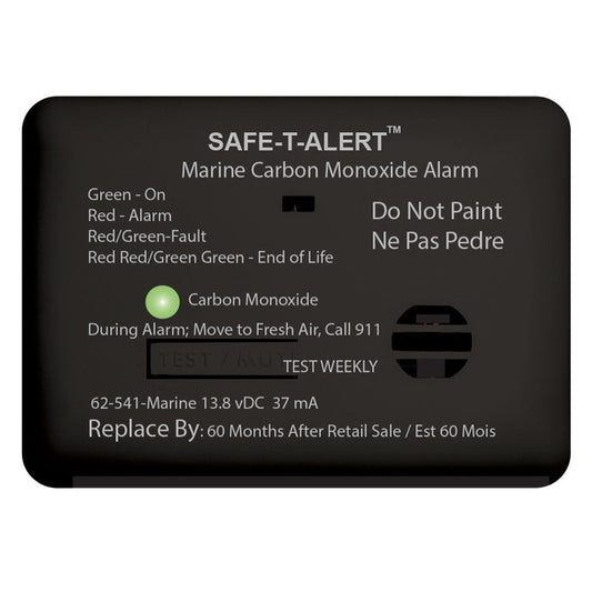 Safe - T - Alert 62 Series Carbon Monoxide Alarm w/Relay - 12V - 62 - 541 - R - Marine - Surface Mount - Black - Marine Parts OnlyMarine SafetySafe - T - Alert
