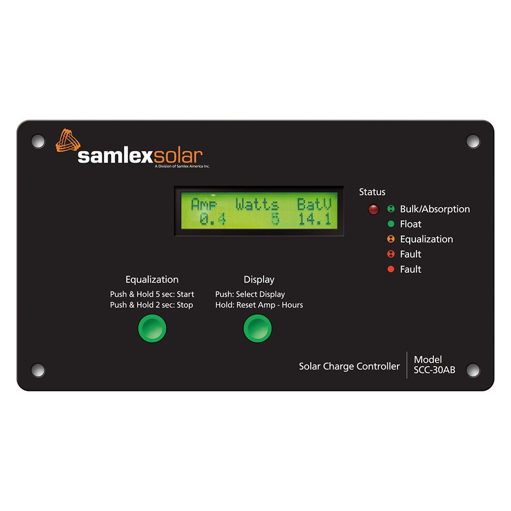Samlex Flush Mount Solar Charge Controller w/LCD Display - 30A - Marine Parts OnlyOutdoorSamlex America