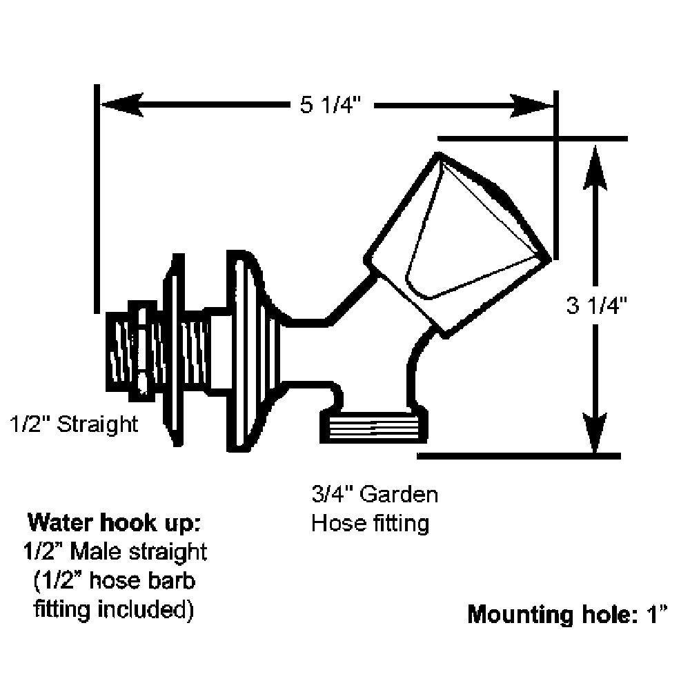 Scandvik SS Washdown Spigot - Marine Parts OnlyMarine Plumbing & VentilationScandvik