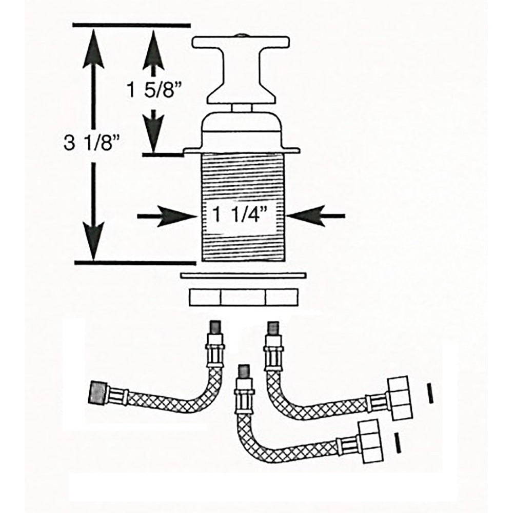 Scandvik T - Handle Shower Mixer Control - Marine Parts OnlyMarine Plumbing & VentilationScandvik