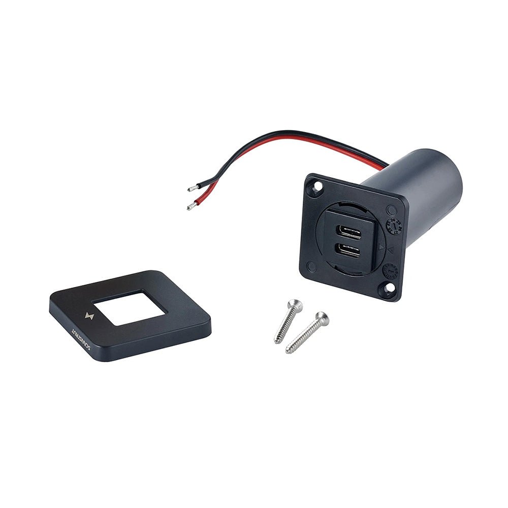 Scanstrut TILE USB - C Interior Charging Socket - 12/24V - Black Bezel - Marine Parts OnlyElectricalScanstrut