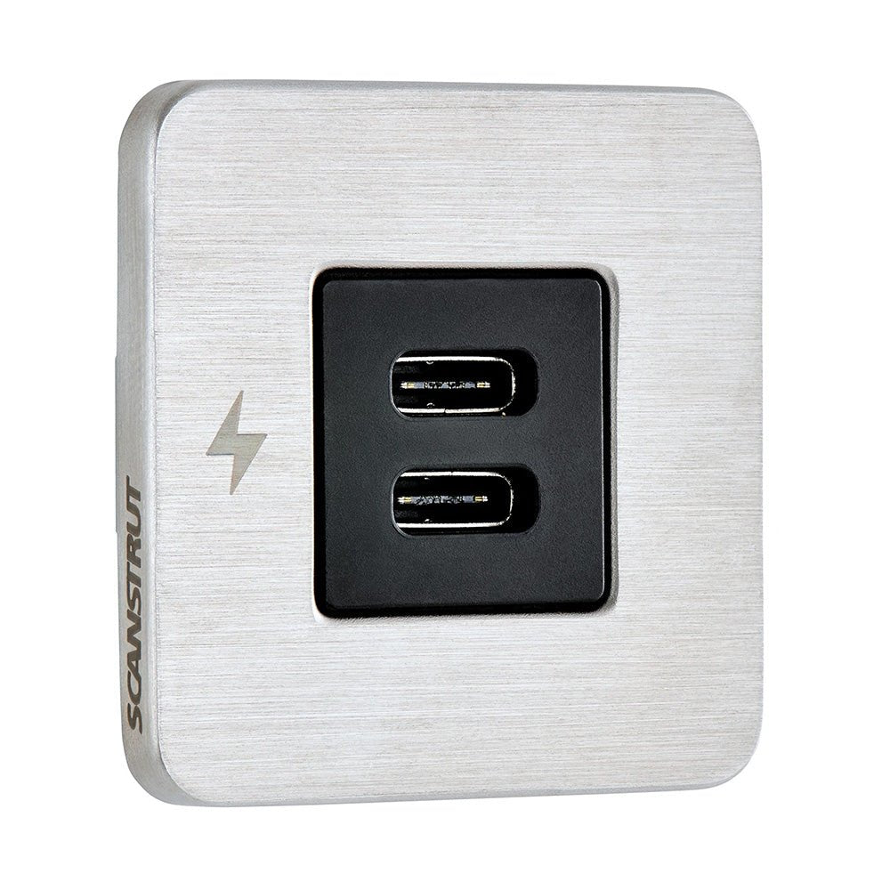 Scanstrut TILE USB - C Interior Charging Socket - 12/24V - Stainless Steel Bezel - Marine Parts OnlyElectricalScanstrut