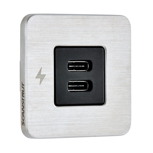 Scanstrut TILE USB - C Interior Charging Socket - 12/24V - Stainless Steel Bezel - Marine Parts OnlyElectricalScanstrut
