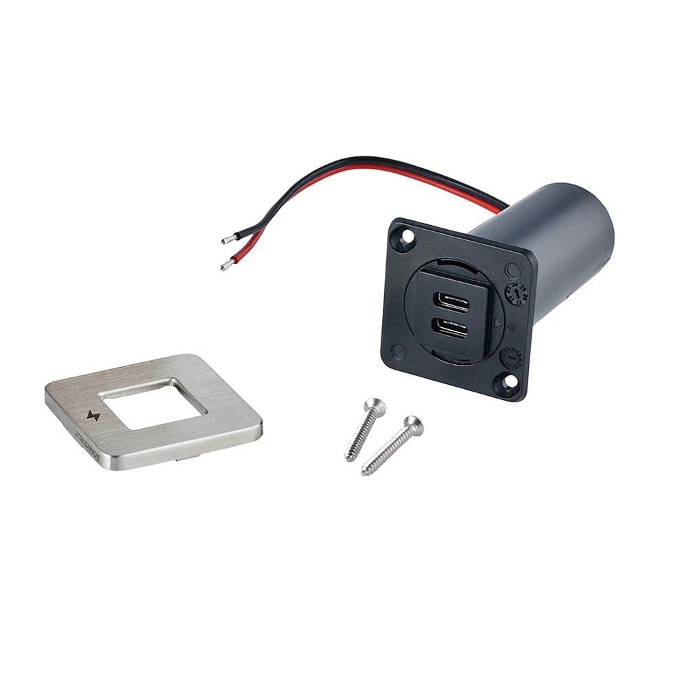Scanstrut TILE USB - C Interior Charging Socket - 12/24V - Stainless Steel Bezel - Marine Parts OnlyElectricalScanstrut