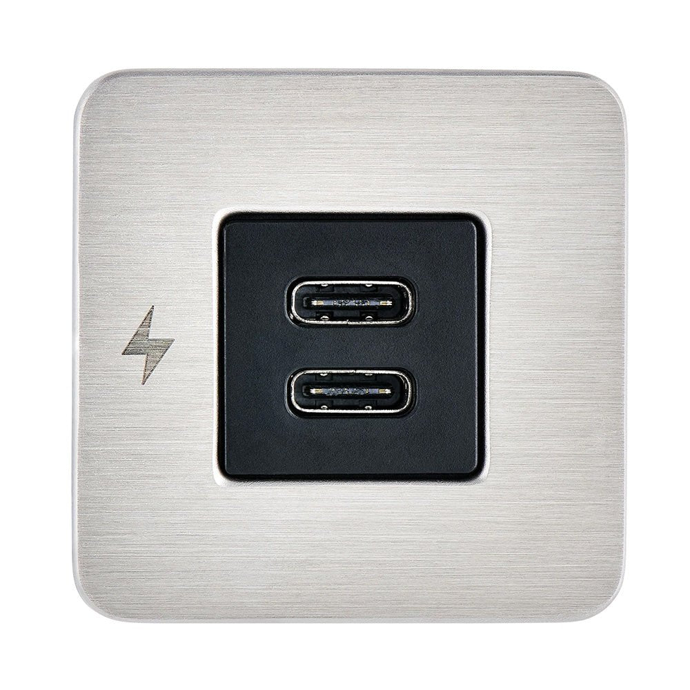 Scanstrut TILE USB - C Interior Charging Socket - 12/24V - Stainless Steel Bezel - Marine Parts OnlyElectricalScanstrut