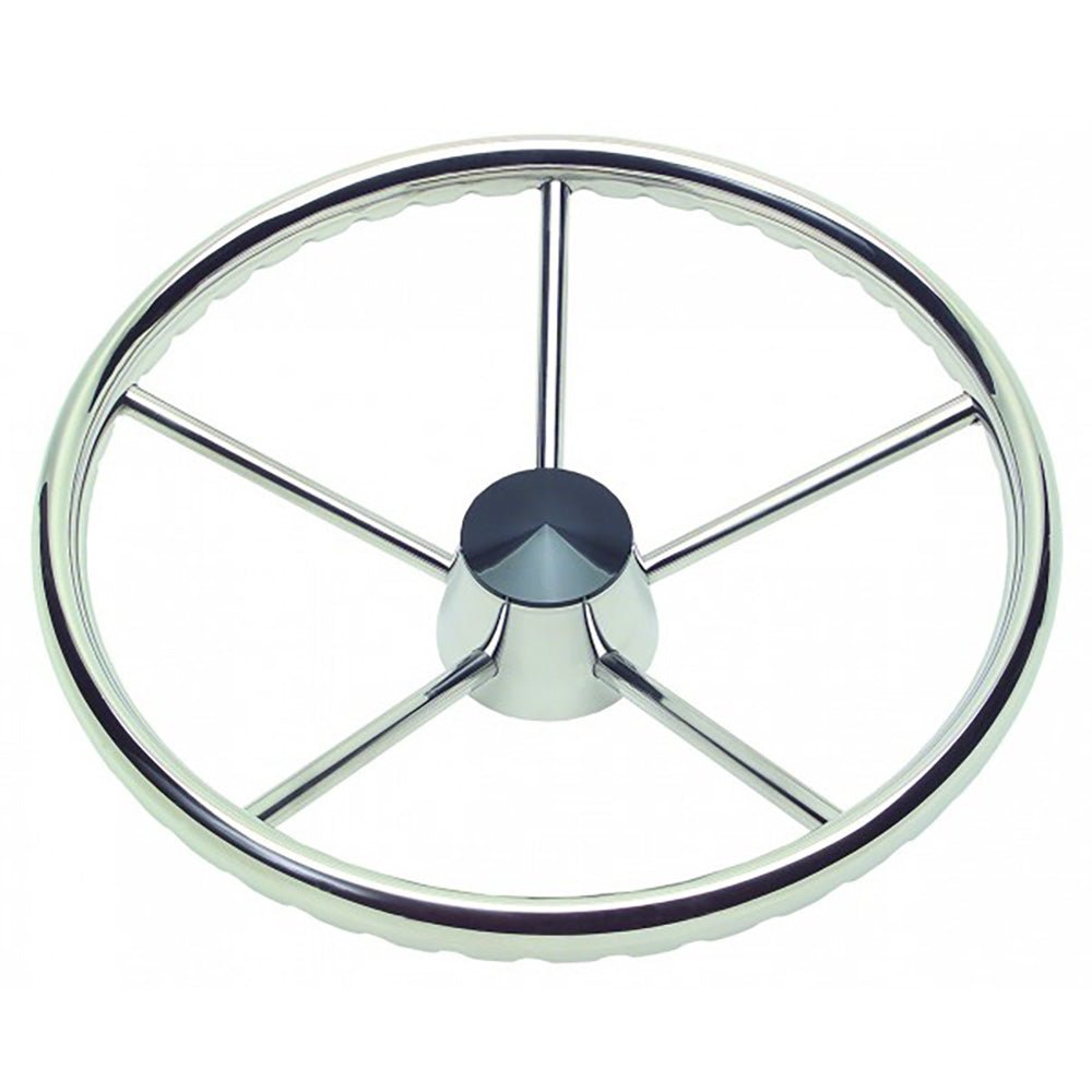 Schmitt Marine 170 Finger Grip Destroyer 5 - Spoke 15.5" Stainless Steel Cap 3/4" Tapered Shaft w/Knob - Marine Parts OnlyMarine HardwareSchmitt Marine