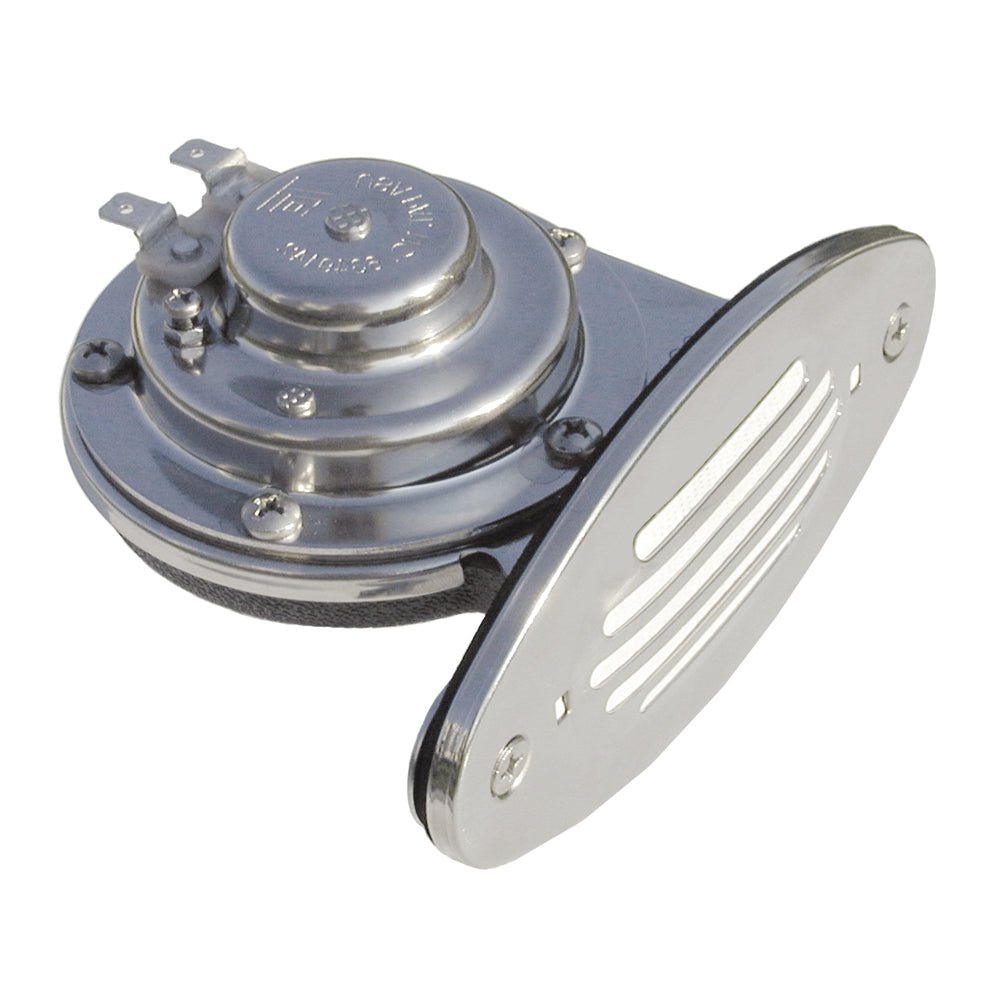 Schmitt Marine Mini Stainless Steel Single Drop - In Horn w/Stainless Steel Grill - 12V High Pitch - Marine Parts OnlyBoat OutfittingSchmitt Marine