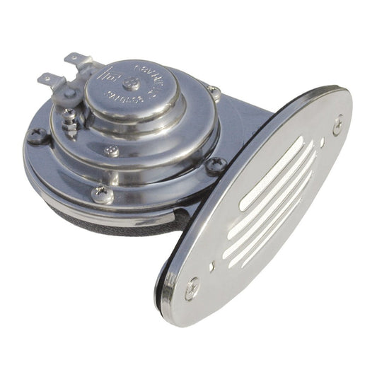 Schmitt Marine Mini Stainless Steel Single Drop - In Horn w/Stainless Steel Grill - 12V High Pitch - Marine Parts OnlyBoat OutfittingSchmitt Marine