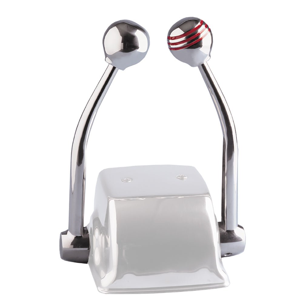 Schmitt Marine Standard Control Arm Set w/Red Throttle Knob &amp; Plain Shift Knob - Includes Arms &amp; Knobs Only - Marine Parts OnlyBoat OutfittingSchmitt Marine