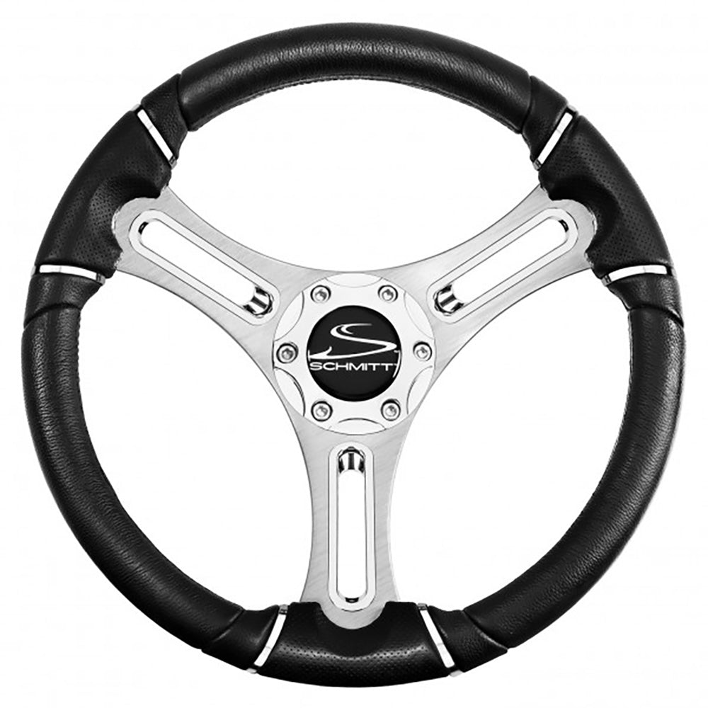 Schmitt Marine Torcello 14" Wheel - 04 Series - Polyurethane Wheel w/Chrome Trim &amp; Cap - Brushed Spokes - 3/4" Tapered Shaft - Marine Parts OnlyMarine HardwareSchmitt Marine
