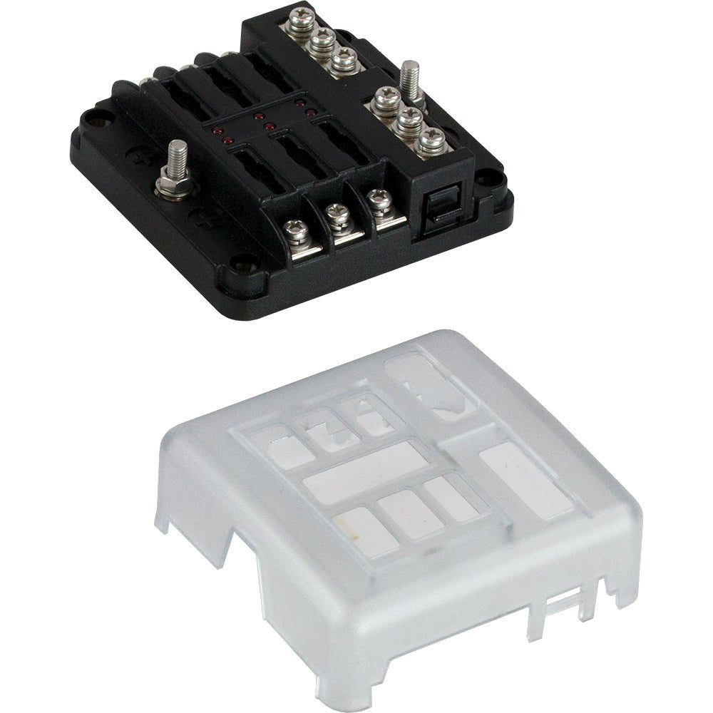Sea - Dog Blade Style LED Indicator Fuse Block w/Negative Bus Bar - 6 Circuit - Marine Parts OnlyElectricalSea - Dog