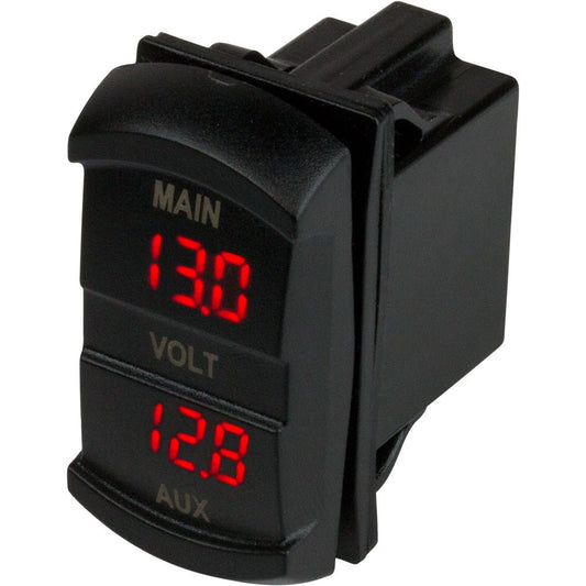 Sea - Dog Dual Volt Meter Rock Switch 10V - 48VDC - Marine Parts OnlyElectricalSea - Dog
