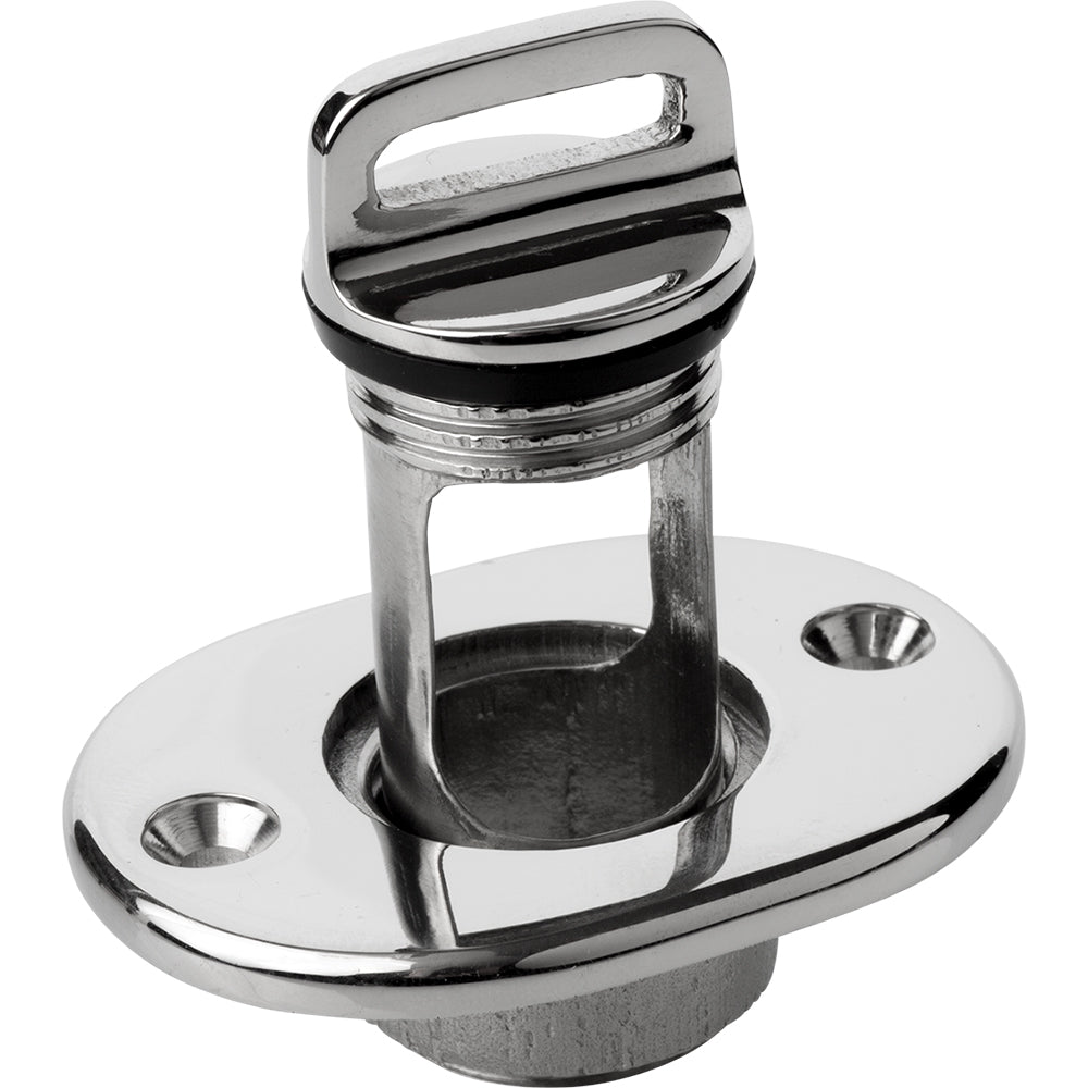 Sea - Dog Oblong Captive Garboard Drain &amp; Plug - 316 Stainless Steel - Marine Parts OnlyBoat OutfittingSea - Dog
