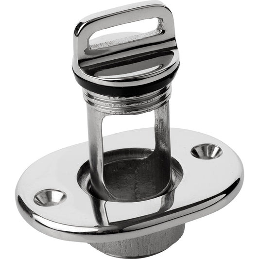 Sea - Dog Oblong Captive Garboard Drain &amp; Plug - 316 Stainless Steel - Marine Parts OnlyBoat OutfittingSea - Dog