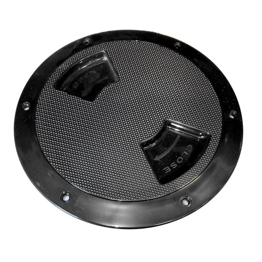 Sea - Dog Quarter - Turn Textured Deck Plate w/Internal Collar - Black - 5" - Marine Parts OnlyMarine HardwareSea - Dog
