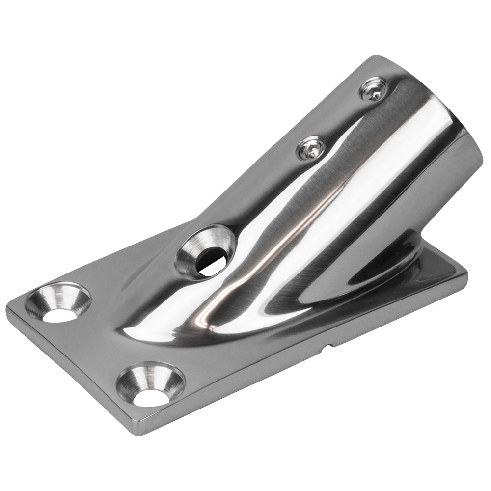 Sea - Dog Rail Base Fitting Rectangular Base 30&deg; 316 Stainless Steel - 1 - 7/8" x 3 - 3/16" - 1" OD - Marine Parts OnlyBoat OutfittingSea - Dog