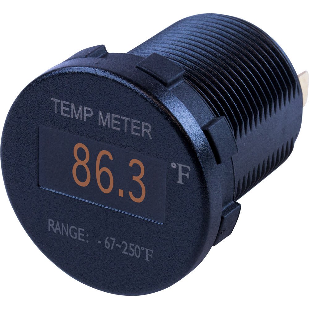 Sea - Dog Round OLED Temperature Meter Fahrenheit w/6&39; Lead - Marine Parts OnlyElectricalSea - Dog