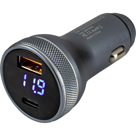 Sea - Dog Round USB &amp; USB - C Power Plug w/Voltmeter - Marine Parts OnlyElectricalSea - Dog