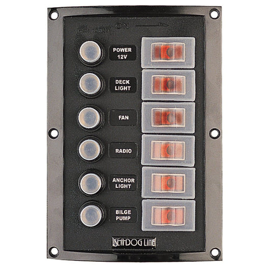 Sea - Dog Splash Guard Circuit Breaker Panel - 6 Circuit - Marine Parts OnlyElectricalSea - Dog