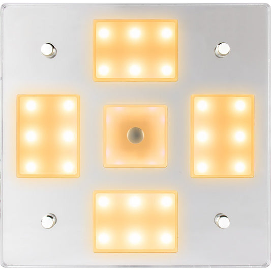 Sea - Dog Square LED Mirror Light w/On/Off Dimmer - White &amp; Blue - Marine Parts OnlyLightingSea - Dog