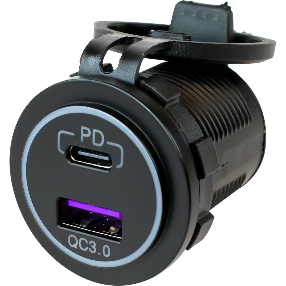 Sea - Dog USB 3.0 &amp; USB - C Power Socket w/Out Light - Marine Parts OnlyElectricalSea - Dog