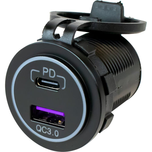 Sea - Dog USB 3.0 &amp; USB - C Power Socket w/Out Light - Marine Parts OnlyElectricalSea - Dog